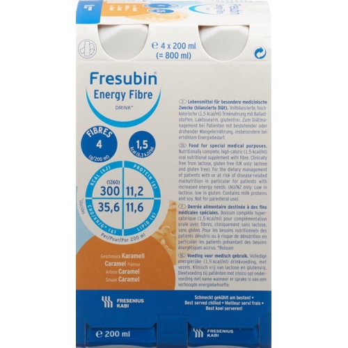 Fresubin Energy Fibre Drink Caramel 4x 200ml buy online