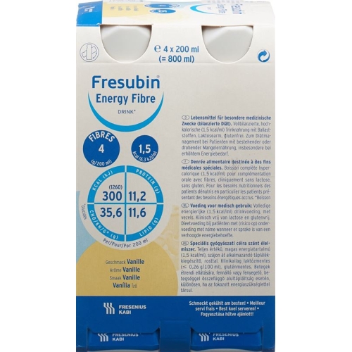 Fresubin Energy Fibre Drink Vanille 4x 200ml buy online