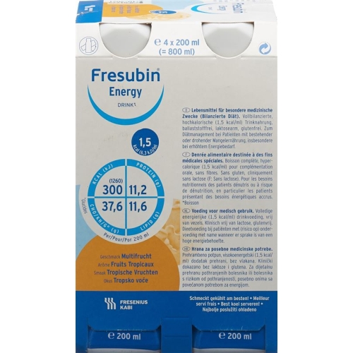 Fresubin Energy Drink Multifrucht 4x 200ml buy online