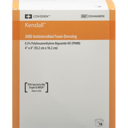 Kendall AMD antimikrobieller Schaumstoffverband 10.2x10.2cm 10 Stück buy online