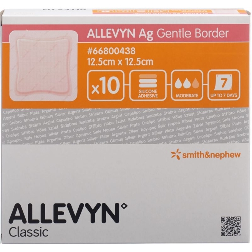 Allevyn Ag Gentle Border Wundverband 12.5x12.5cm 10 Stück buy online