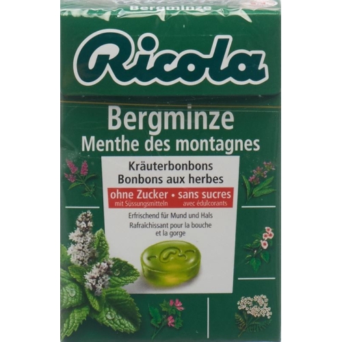 Ricola Bergminze Kräuterbonbons ohne Zucker Box 50g buy online