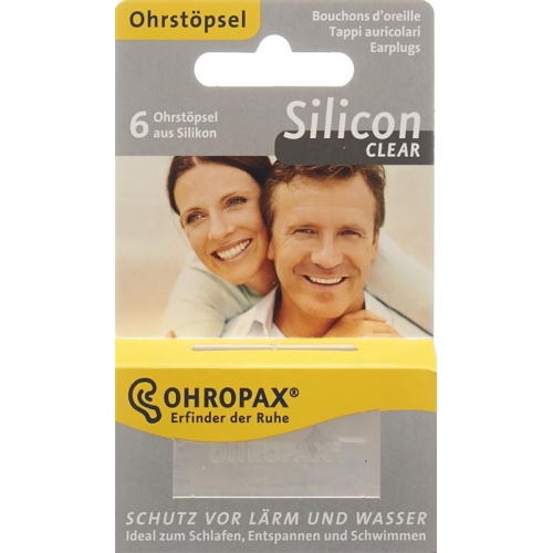 Ohropax Silicon Clear Earplugs 6 pieces buy online