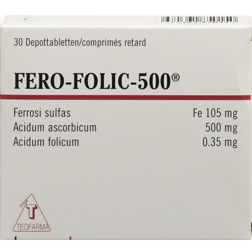 Fero Folic 500 Depottabl 500mg 30 Stück buy online