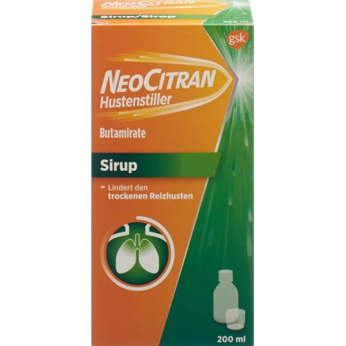 NeoCitran cough suppressants syrup 15 mg / 10 ml 200 ml Glasfl