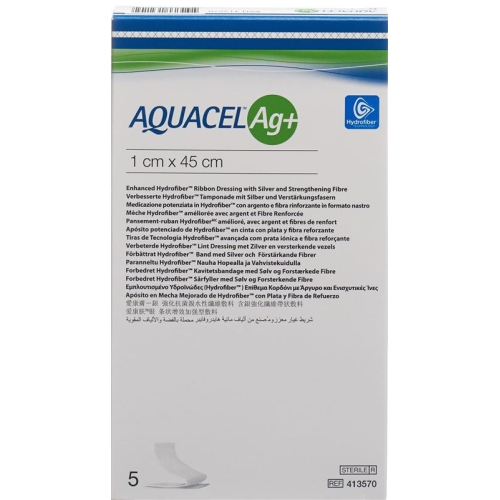 AQUACEL Ag + tamponade 1x45cm 5 pcs