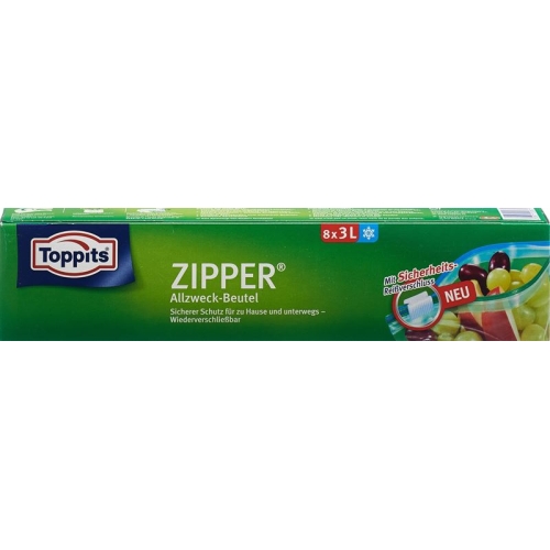 Toppits Zipper Allzweckbeutel 3L 8 Stück buy online