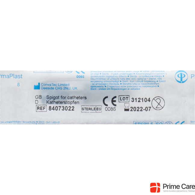 SPIGOT catheter plug 13mm light blue sterile