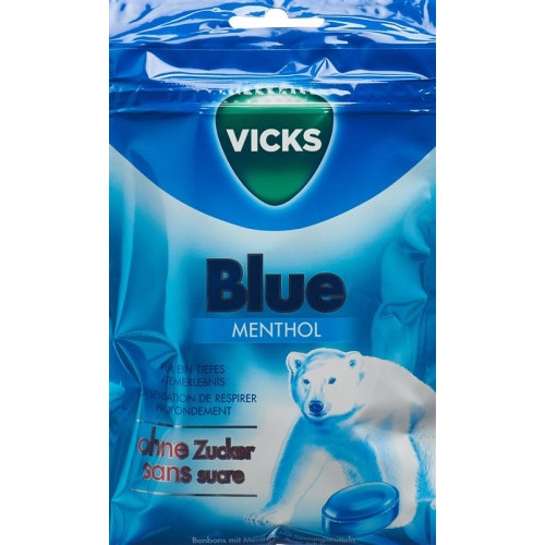 Vicks Blue ohne Zucker Beutel 72g buy online