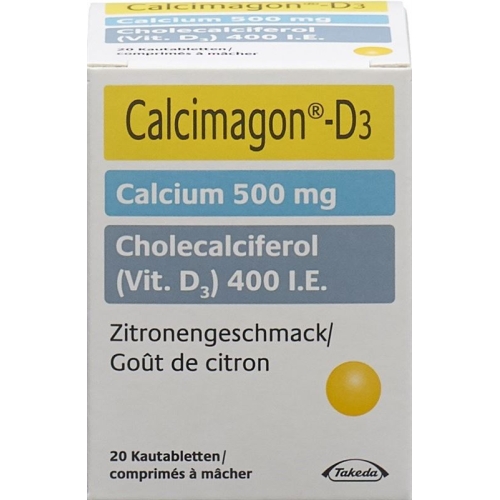 Calcimagon D3 Zitron (o Aspartam) Dose 20 Stück buy online