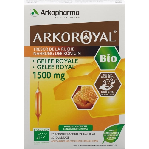 Arkoroyal Gelee Royale 1500mg Bio 20x 10ml buy online