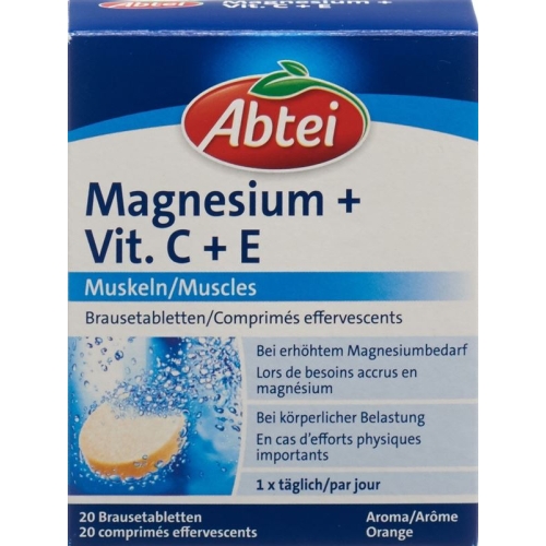 Abtei Magnesium + Vit C + E Brausetabletten 20 Stück buy online