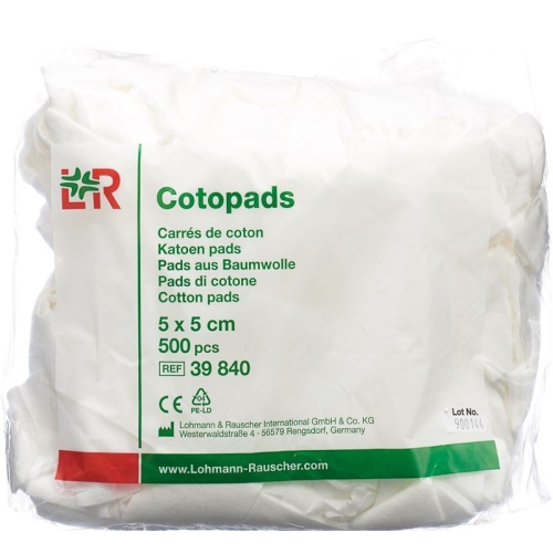 Cotopads Pads Aus Baumwolle 5x5cm Beutel 500 Stück buy online