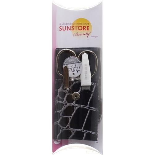 Sunstore Beauty Manikuer Set 3-teilig Lederetui Schwarz buy online