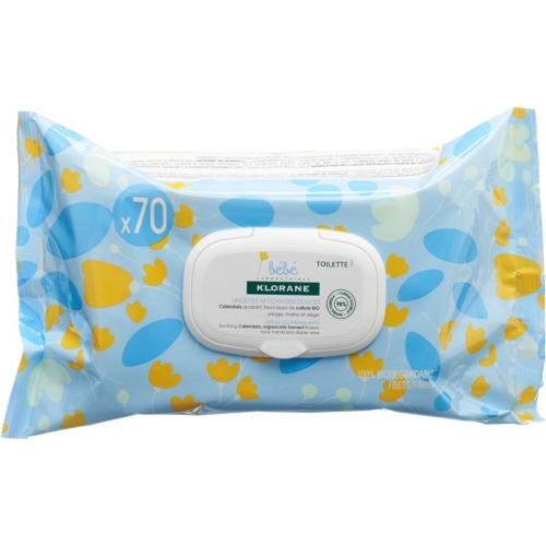 Klorane Bebe degradable cleaning cloths 70 pieces buy online