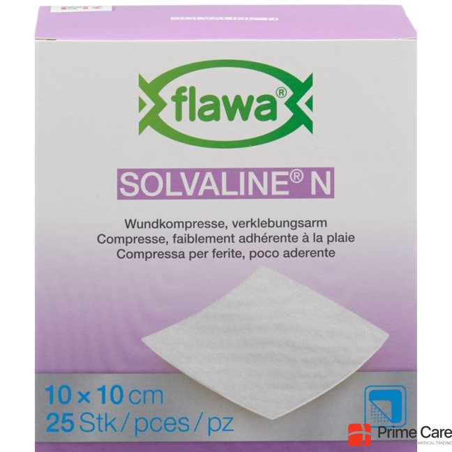 Flawa Solvaline N Compresses 10x10cm sterile 25 pcs.