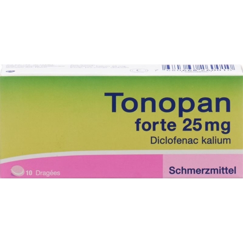 Tonopan Forte Dragees 25mg 10 Stück buy online