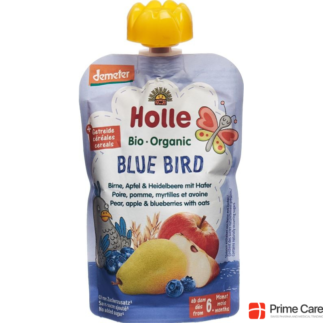 Holle Blue Bird - Pouchy Pear Apple & Blueberry with Oats
