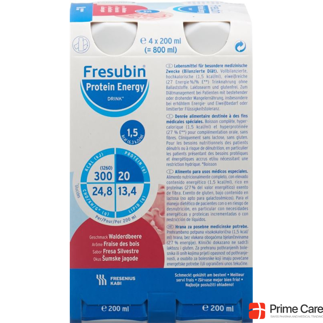 Fresubin Protein Energy DRINK Wild Strawberry 4 fl 200 ml