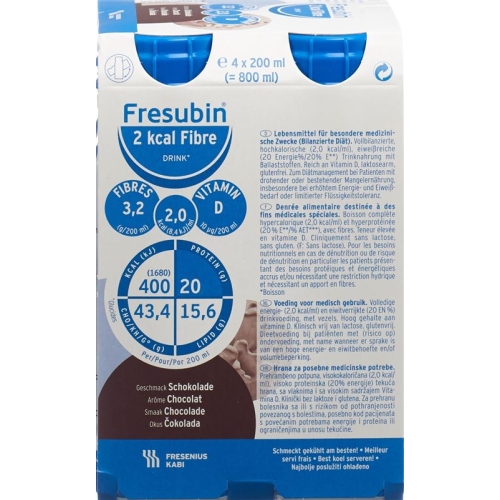 Fresubin 2 Kcal Fibre Drink Sch N 4 Flatcap 200ml buy online