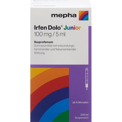 Irfen Dolo Junior Suspension 100mg/5ml Flasche 200ml buy online