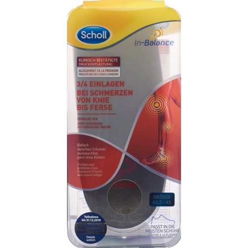 Scholl In-Balance Insoles 42.5-45 2 pieces buy online