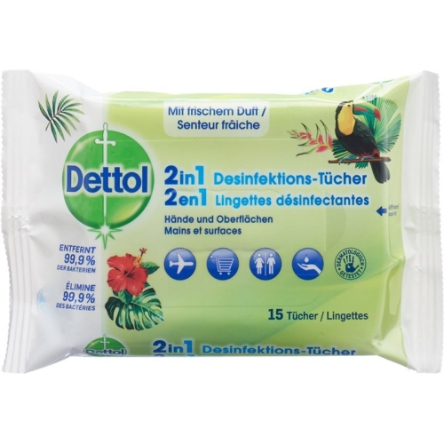 Dettol 2in1 Desinfektions-tücher 15 Stück buy online