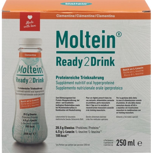 Moltein Ready2drink Clementine 6 bottle 250ml buy online