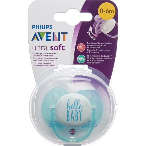 Avent Philips Schnuller Ultrasoft 0-6m Boy Deko buy online