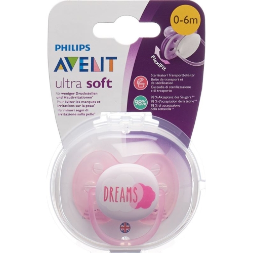 Avent Philips Schnuller Ultrasoft 0-6m Girl Deko buy online