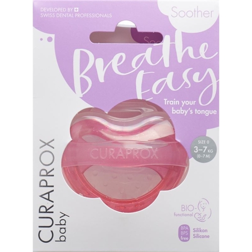 Curaprox pacifier gr0 pink single