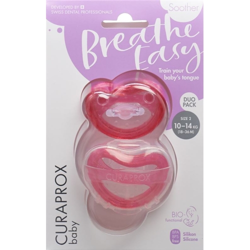 Curaprox Baby pacifier size 2 Pink Double New 2 pieces buy online