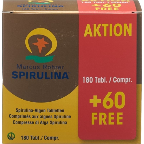 Spirulina Marcus Rohrer Tabletten 180 Stk+60 Stk Gratis buy online