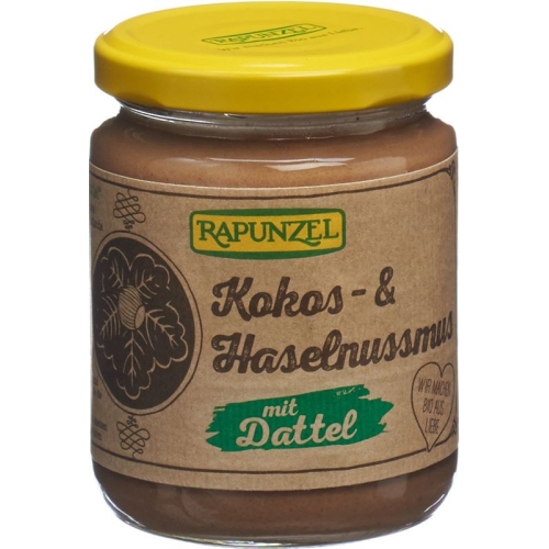 Rapunzel Kokos-Haselnussmus mit Dattel Glas 250g buy online