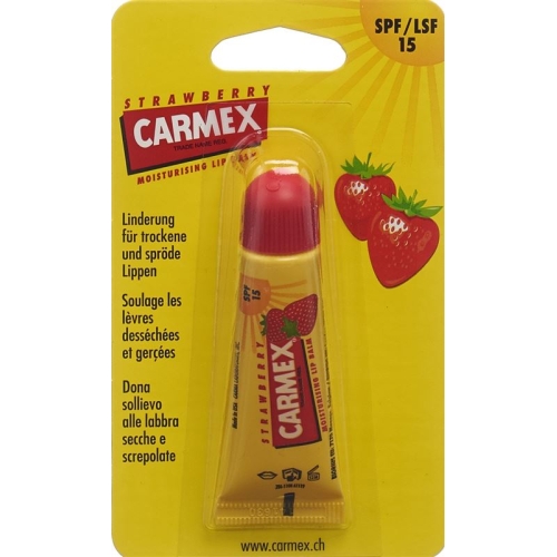 Carmex Lippenbalsam Strawberry SPF 15 Tube 10g buy online