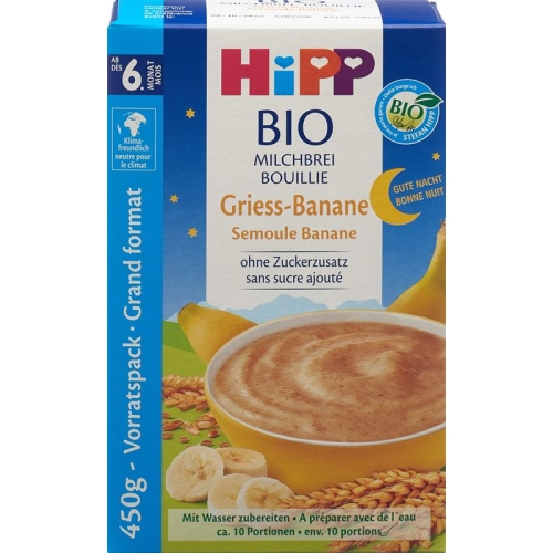 Hipp Gute Nacht Bio Milchbr Griess Ban (neu) 450g buy online