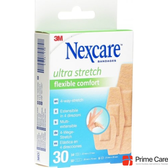 3M Nexcare Pflaster Ult Stretch 3 Groess Ass 30 Stück buy online