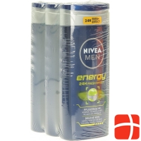 Nivea Pflegedusche Energy Men 3fuer2 3x 250ml