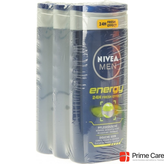 Nivea Pflegedusche Energy Men 3fuer2 3x 250ml buy online