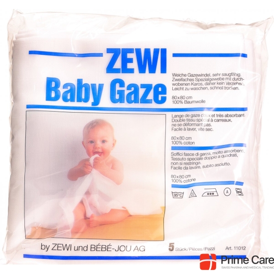Zewi Baby Gaze 9/7 Windeln 80x80cm 5 Stück buy online