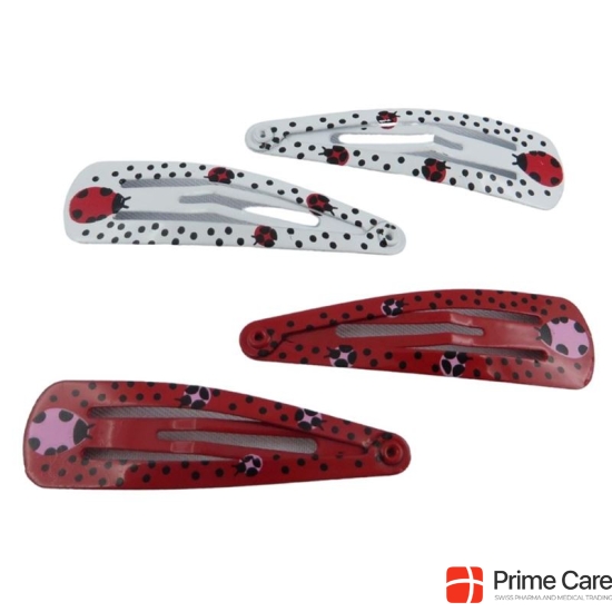 Herba Kids clips 5cm red / white 4 pcs