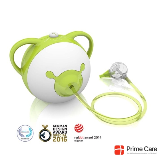 nosiboo Pro electric nasal aspirator green with hose and Eco head
