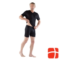 Eusana Herren Kurzarm Leibchen XL V Ausschn Schwarz