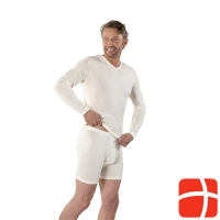 Eusana Herren Langarm Leibchen L V Ausschn Ivoire