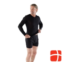 Eusana Herren Langarm Leibchen XL V Ausschn Schwarz