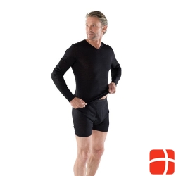 Eusana Herren Langarm Leibchen XL V Ausschn Schwarz