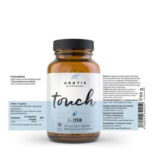 Arktis L-lysin Touch Kapseln 500mg Dose 90 Stück buy online