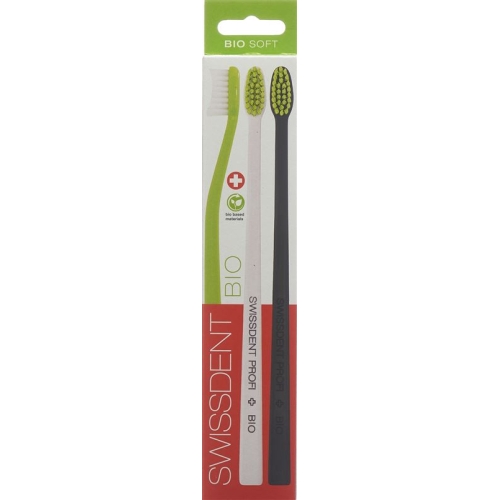 Swissdent Bio Toothbrush Trio Green White Black buy online