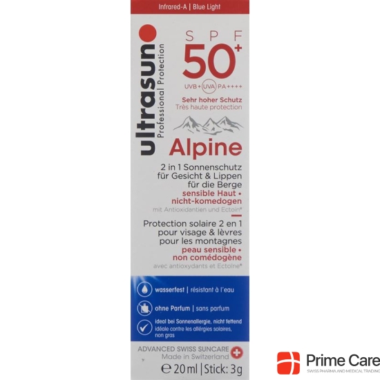 Ultrasun Alpine SPF 50 20ml + 2.3ml Lipstick buy online