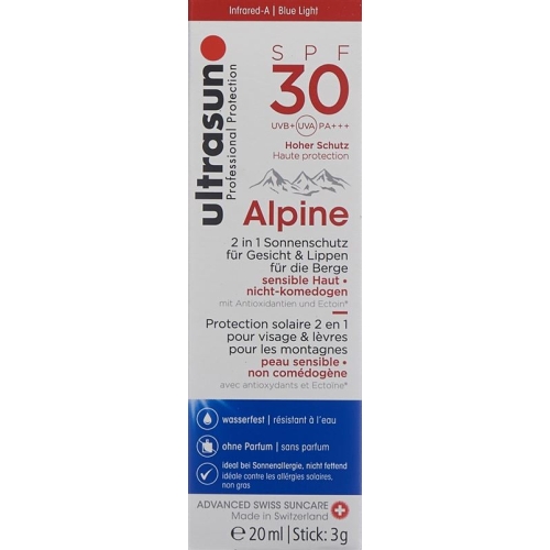 Ultrasun Alpine SPF 30 20ml + 2.3ml Lipstick buy online